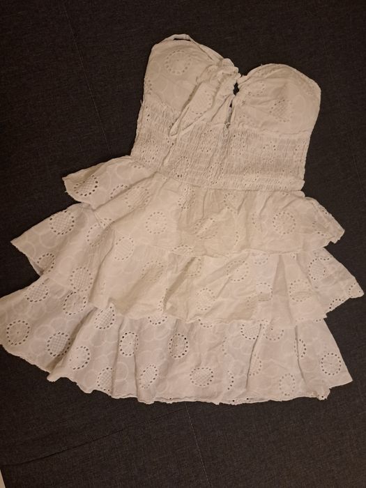 Бяла памучна рокля 25лв