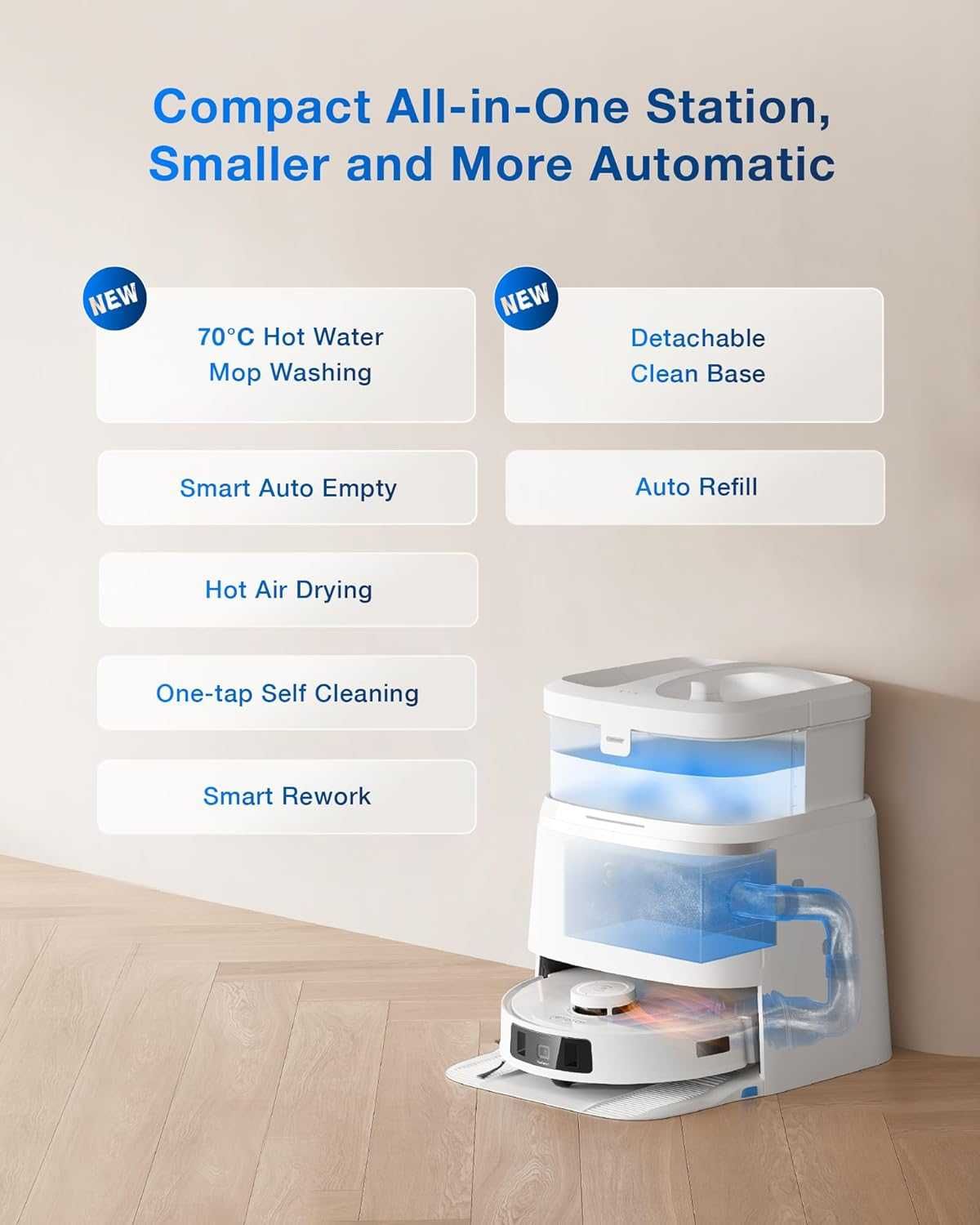 Прахосмукачка робот Ecovacs Deebot T30 PRO OMNI Auto Wash-Fill Station