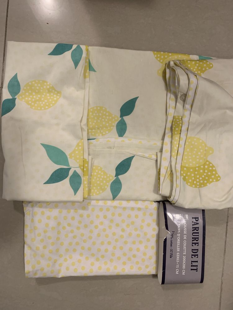 Vand set cearsaf pilota si 2 perne,  bumbac 100%