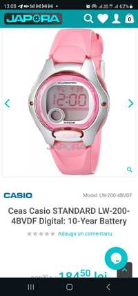 Ceas Casio STANDARD LW-200-4BVDF Digital: 10-Year Battery (produs nou)