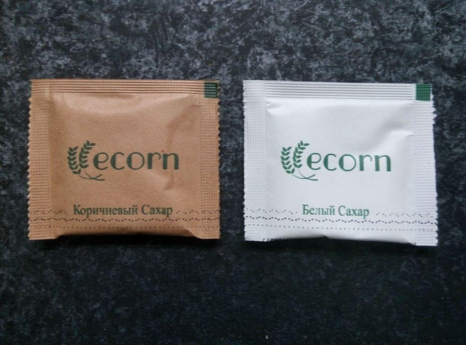 Порционный белый сахар в пакетиках без логотипом 5 гр.
