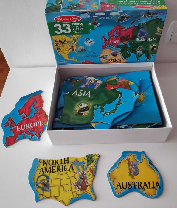 Puzzle World Map cu 33 de piese