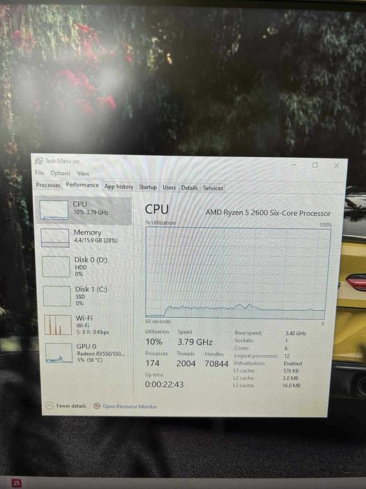PC Gaming AMD Ryzen 5 2600 Six-Core