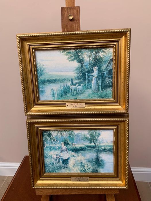 Tablou pictat in rama de lemn