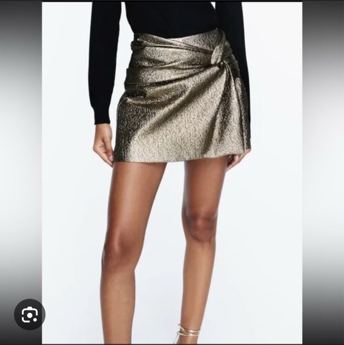 Zara златна пола-панталон, размер М