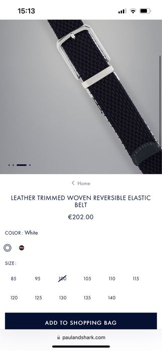 Curea Paul Shark reversibila originala 115, 120 cm