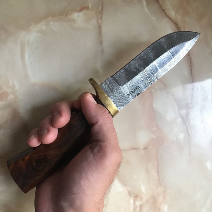 Ловен нож от дамаска стомана, 27 см