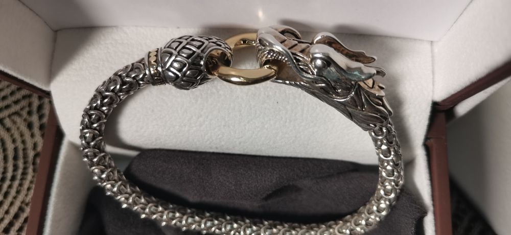 Bratara John Hardy NAGA DRAGON  silver - gold 18 k