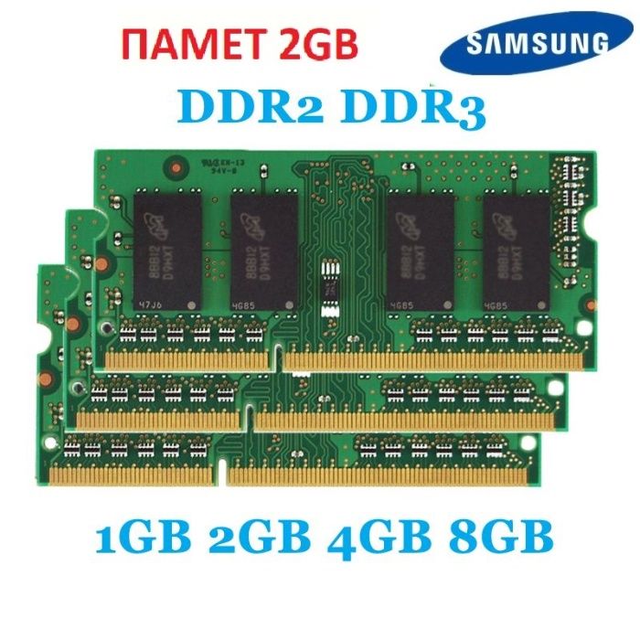 НОВА 4GB DDR2 (2х 2GB DDR2) SODIMM Рам Памети RAM за лаптопи и компютр