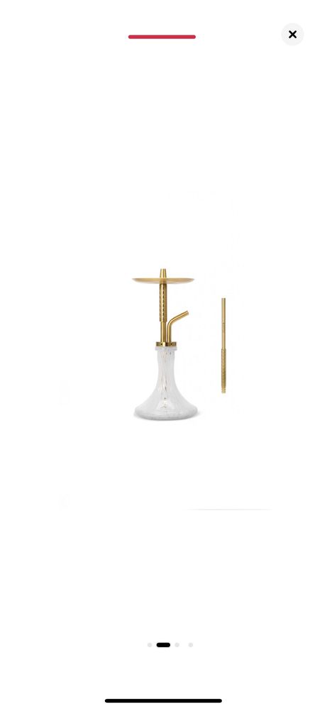 Set narghilea OCEAN CANE S GOLD + creuzet