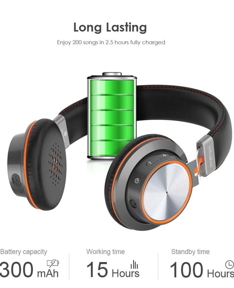 Bluetooth слушалки 300mAh