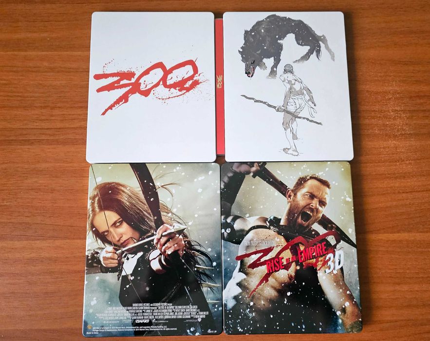 Vand pachet 2 steelbook-uri - 300 si 300 - Rise an empire bluray 3D+2D