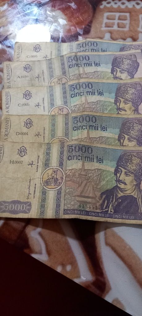 Bancnote de 5000 de lei din 1993 mai și 1992 martie