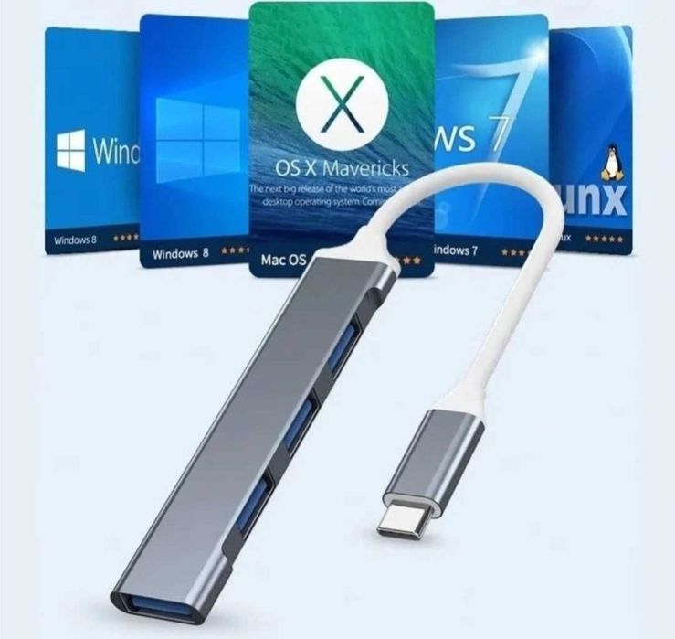 Hub USB 4in1 Tip C USB multi port sau 7in1 HUB Type C USB 3.0