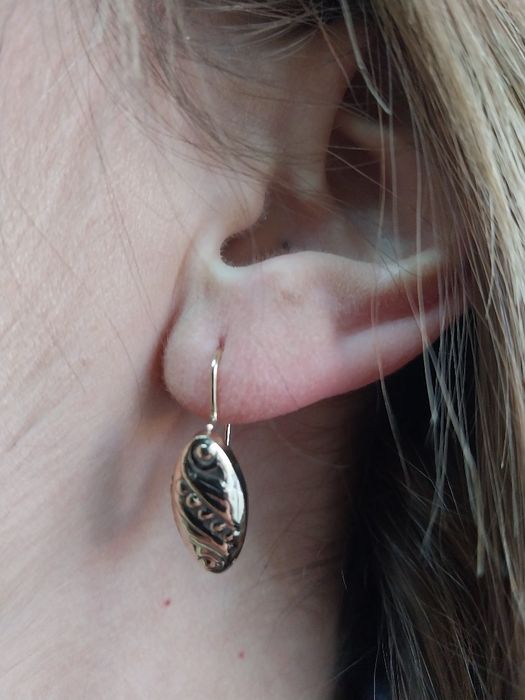 Cercei vechi din aur de 14k