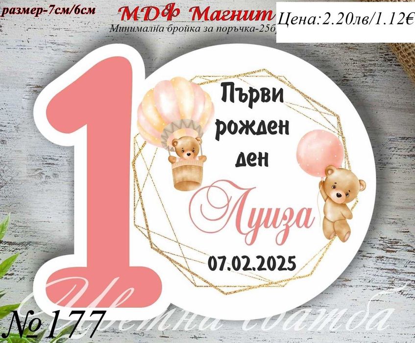 Подаръчета за кръщене, Магнити за кръщене, подаръци за гости