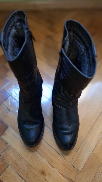 Cizme piele cu blana