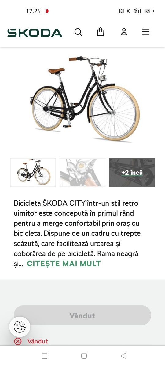 Vând bicicletă Skoda