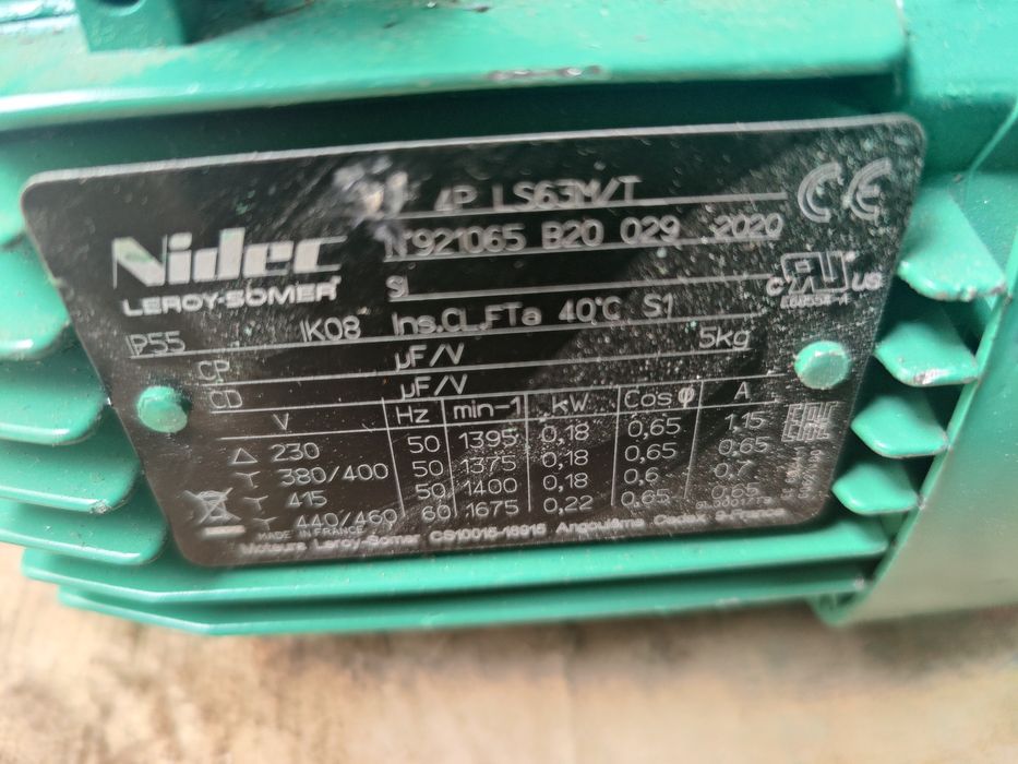 Motor electric trifazat, 0.18kW, 1500rpm, 380V