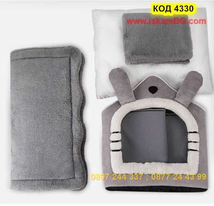 Меко и топло легло къщичка за куче, котка, домашни любимци, котки 4330