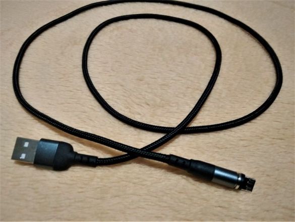 Чисто нов магнитен кабел 1м. + 1бр. конектор micro usb