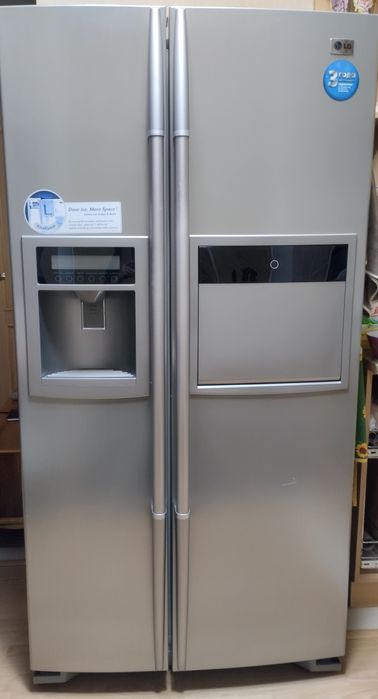 Холодильник Сайд бай сайд, LG, серебристый