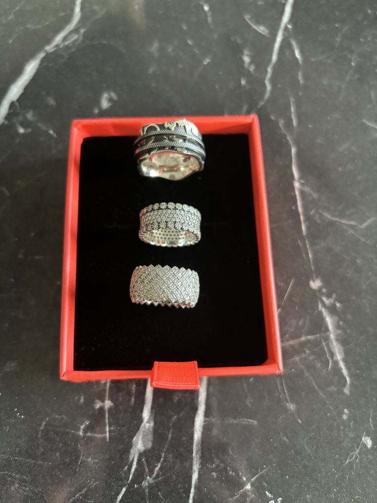 Inele argint masiv cu pietre pave tenis model Pandora