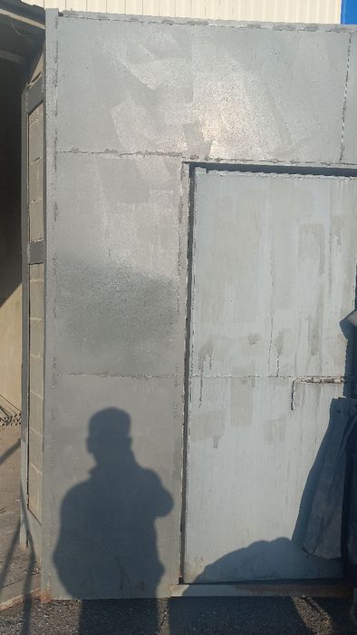 Ворота гаражные, с наполнителем изовер, 2,2×2,4 м.