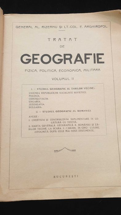 Carti vechi - Tratat de GEOGRAFIE - ROMANIA si tarile vecine