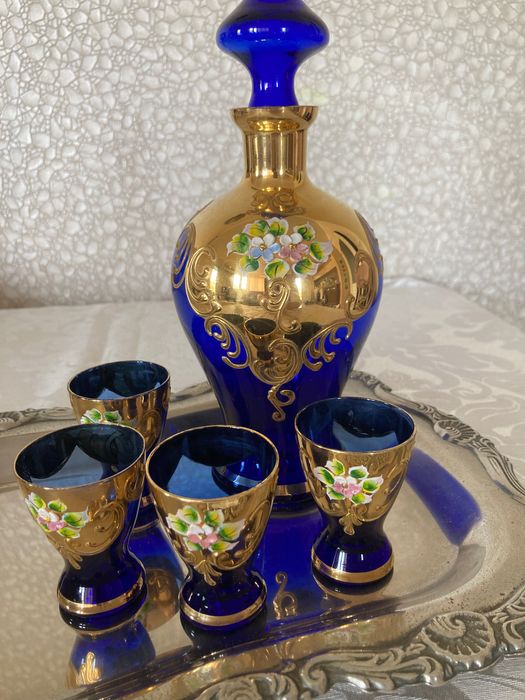 Сервиз MURANO от духано венецианско стъкло