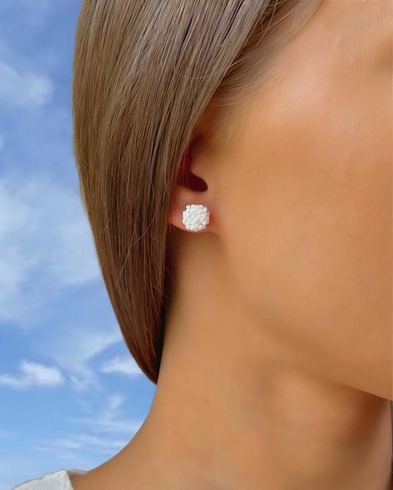 Ръчно изработени обеци, Различни цветове Японски мъниста, Стомана /925