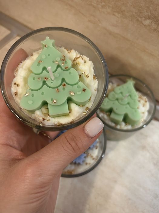 Коледни соеви свещи