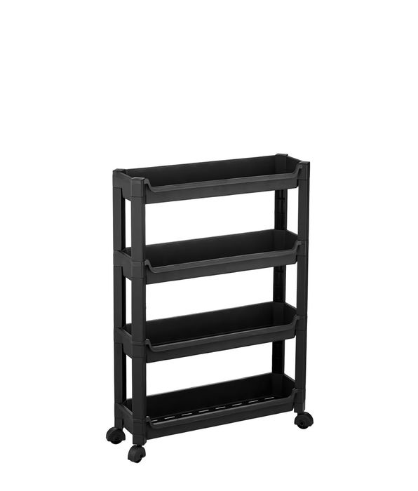 Etajera cu 4 rafturi pe roti - pt spatii inguste