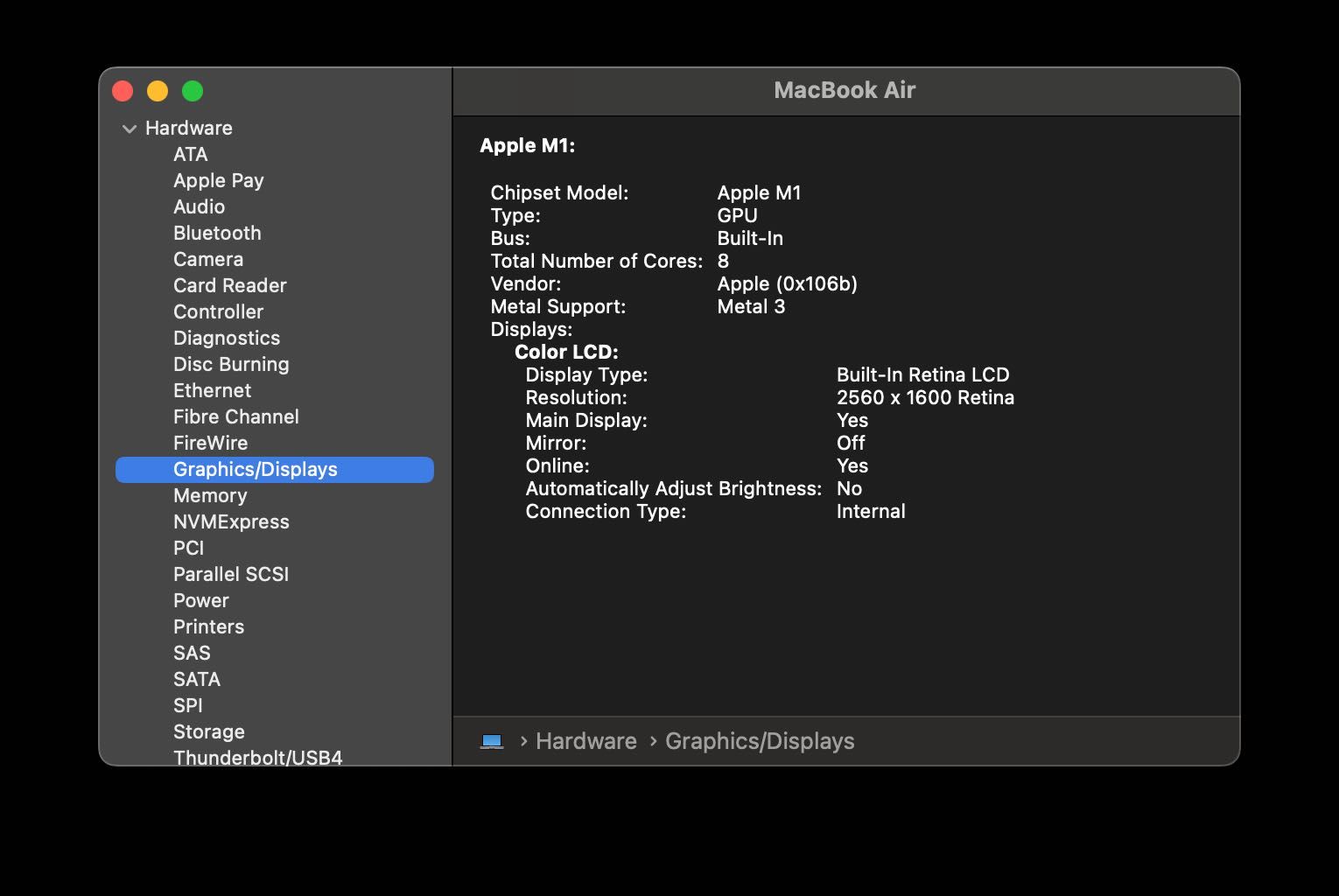 MacBook Air M1 | 512GB SSD | 8GB RAM | 8c GPU 8c CPU | Space Gray
