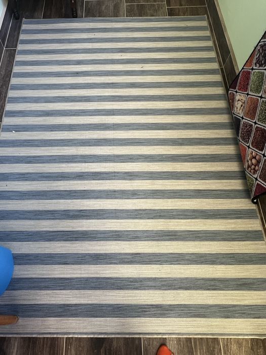 Килим JYSK STRANDTORN 133×195см синьо/бежово