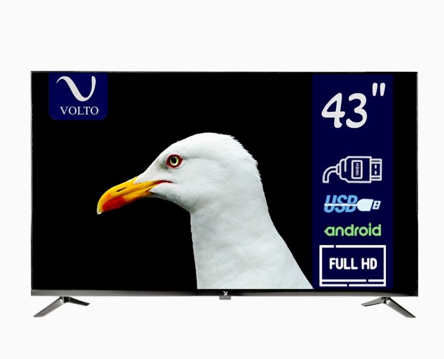 Smart телевизор VOLTO 43-9000.,новый АNDROID TV SMART