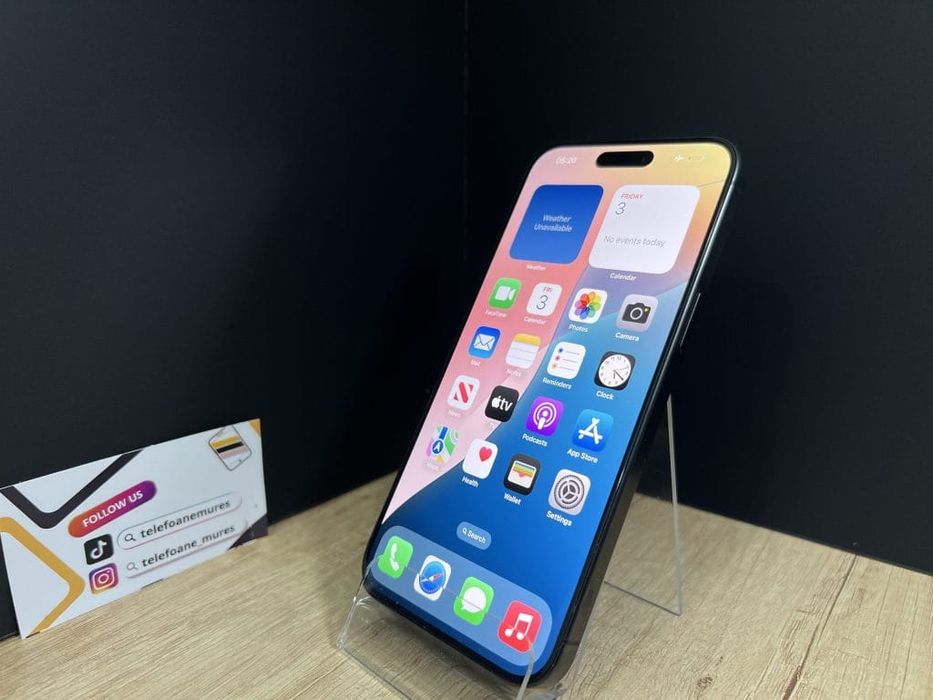Iphone 15 Pro Max 256Gb Black Titanium 3 ani garanție, Telefoane Mureș