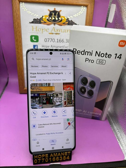 HOPE AMANET P2-Redmi note 14 pro la cutie 256 GB/8 RAM