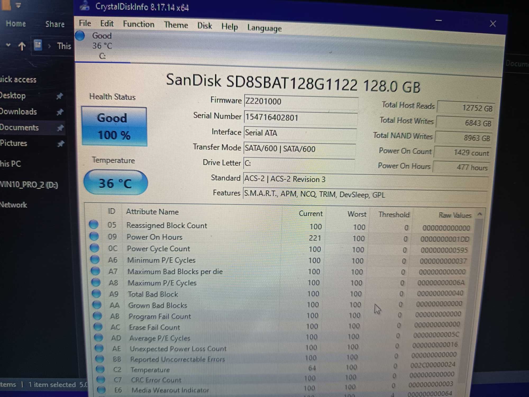 SSD uri sata 3 cu windows 10/ 11 instalat, Sandisk z400, X110, 128 gb