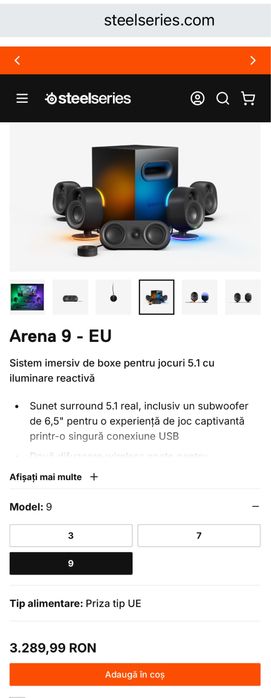 Boxe Steelseries Arena 9