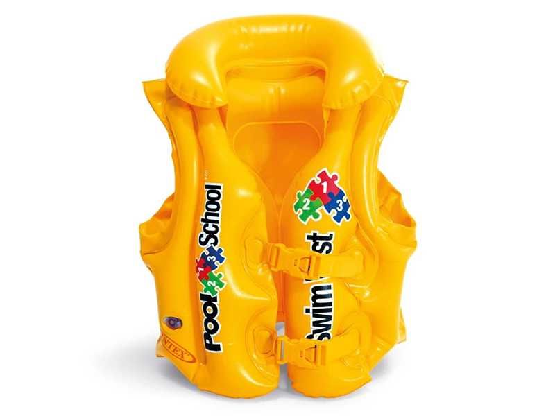 НОВИ! Детска надуваема жилетка Intex Pool School 18-30кг. 3-6г.