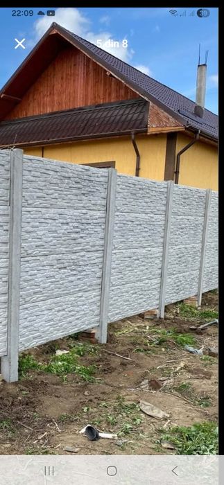 Vand gard beton simplu si cu model