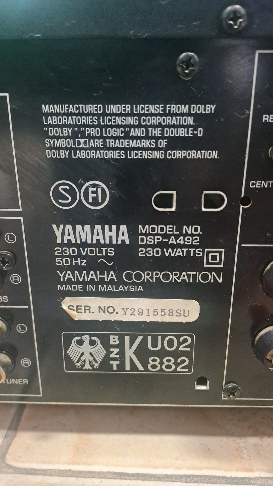 YAMAHA ресийвър/усилвател с радио/ DSP-A492 -300лв