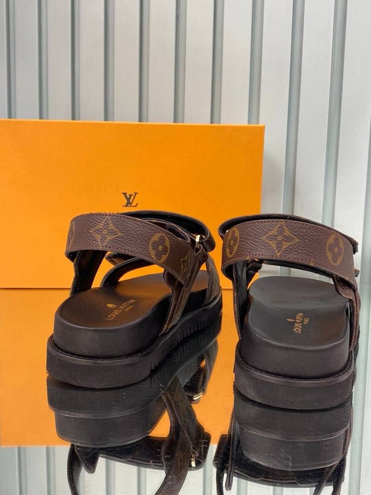 Papuci/Sandale Louis Vuitton Sunset Comfort Flat Piele Naturala