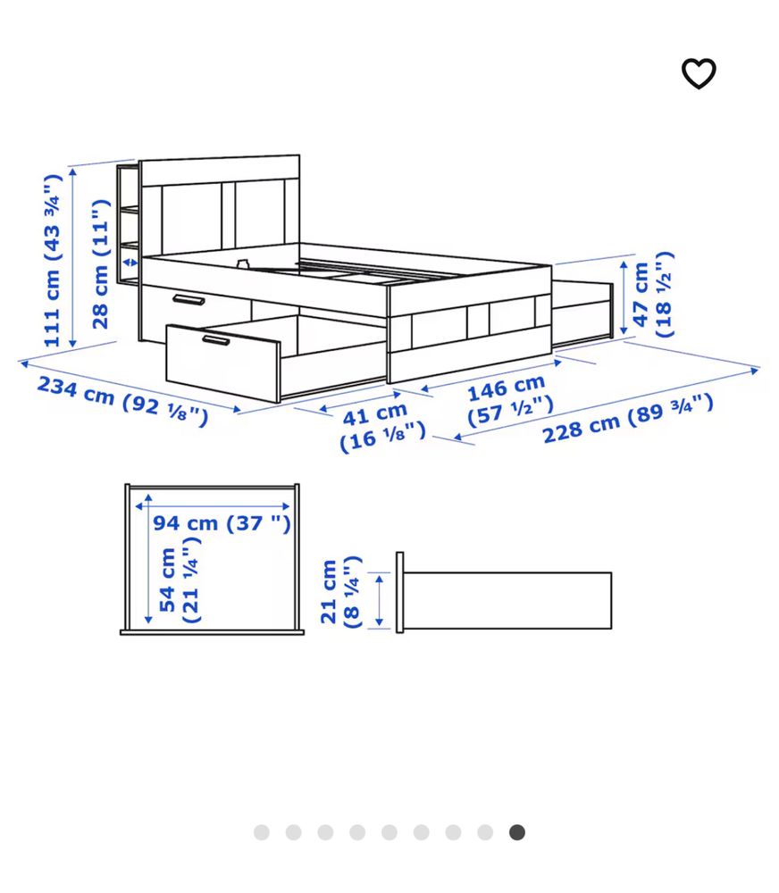 Vând pat Brimnes Ikea 1.40