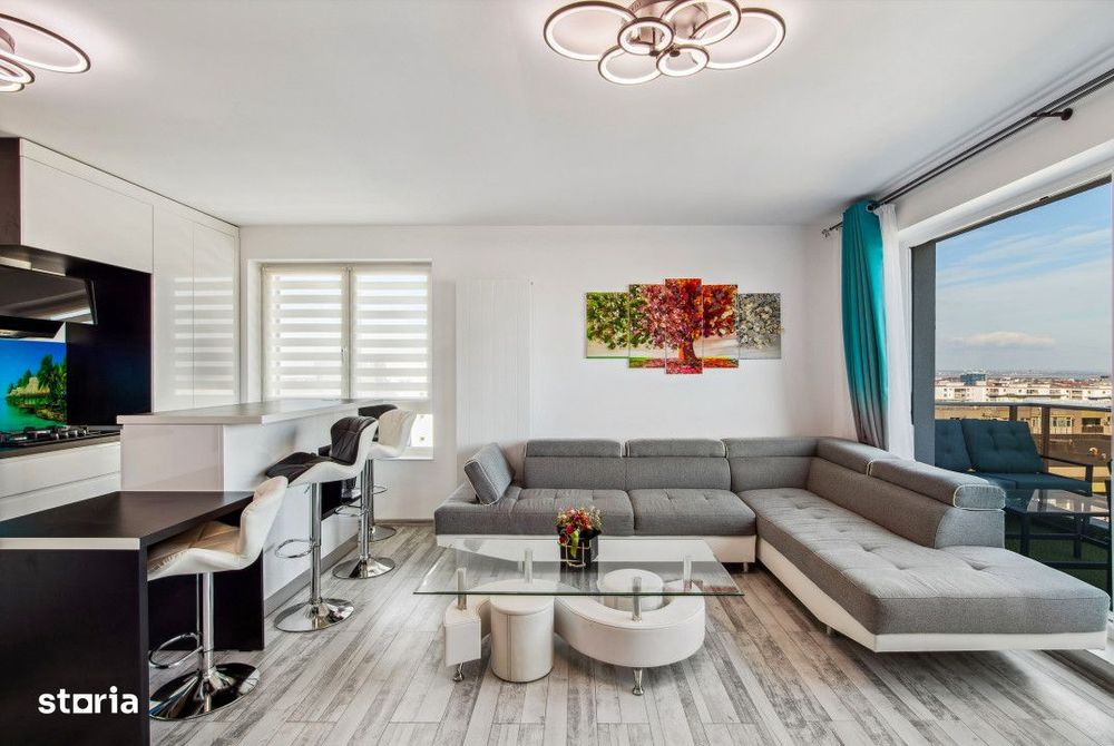 Penthouse 4 camere de inchiriat - mobilat si utilat premium in Complex