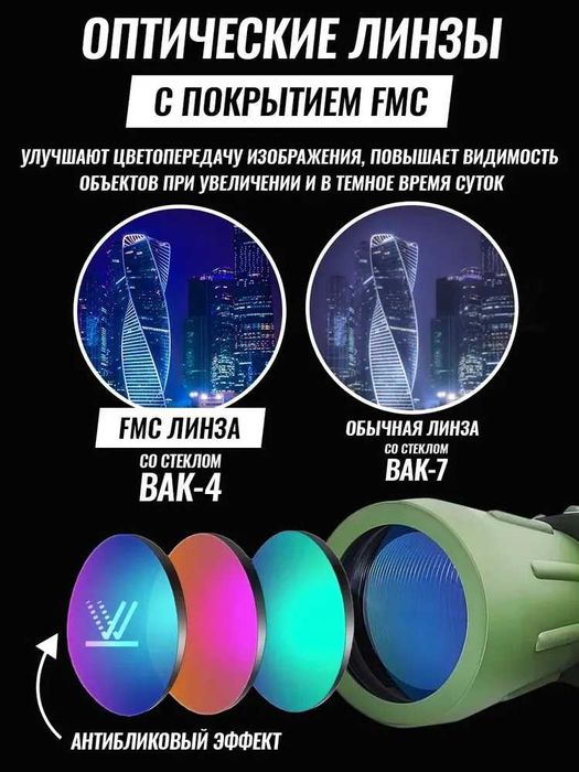 Военный сверхмощный профессиональный бинокль для охоты, туризма
