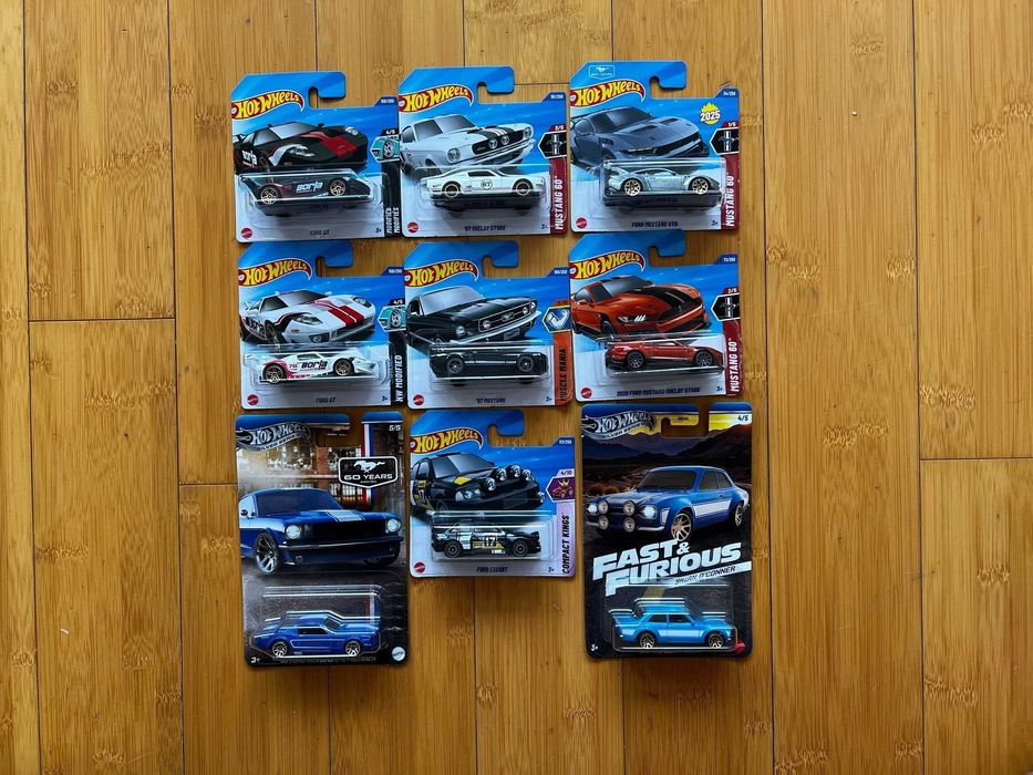 Hot Wheels Ford GT; Fastback; Shelby GT500; Mustang GTD; Escort RS1600