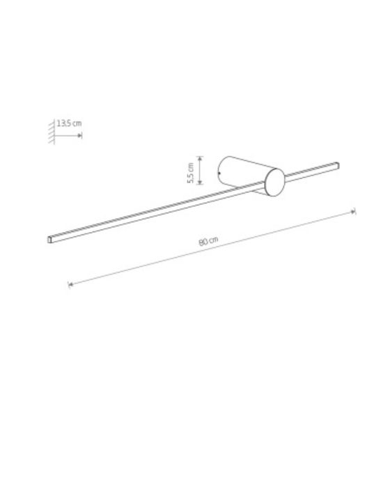 LED аплик NOWODVORSKI 10312 Saber size M Black 11W 3000K
