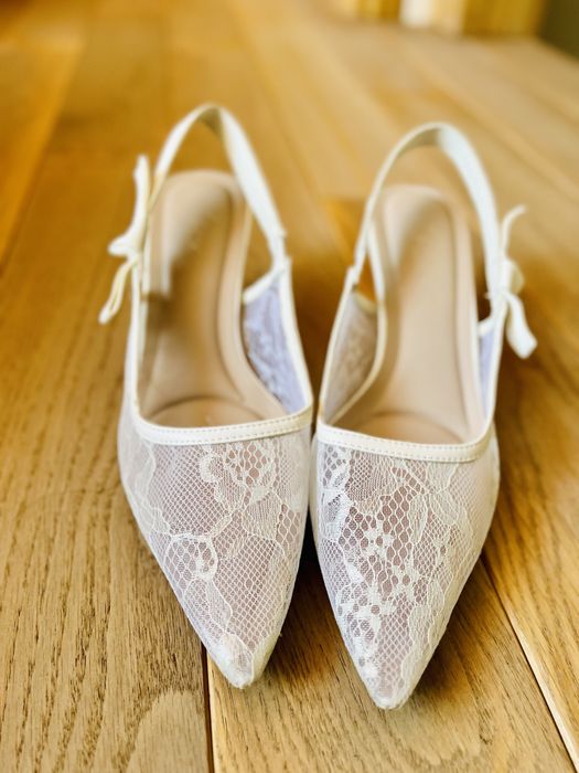 Американски бели летни сватбени обувки 40-41